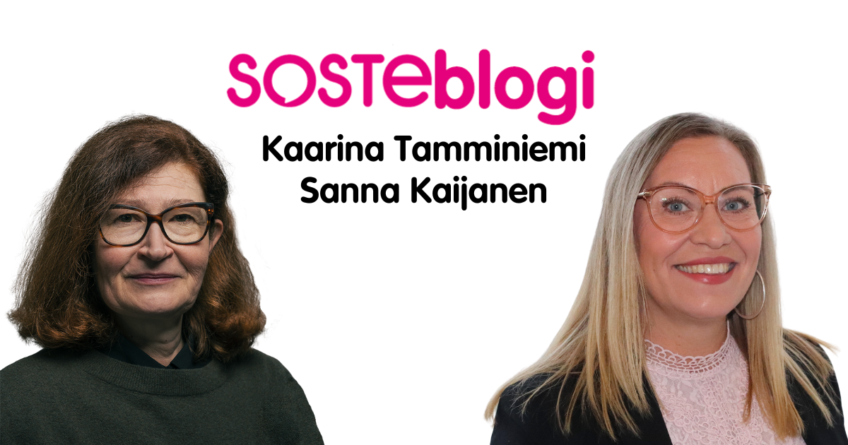 SOSTEblogin kirjoittajakuvassa SOSTEn erityisasiantuntija ja Potilas- ja kansanterveysjärjestöjen verkoston yhteyshenkilö Kaarina Tamminiemi sekä verkoston puheenjohtaja ja Kuuloliiton toiminnanjohtaja Sanna Kaijanen.